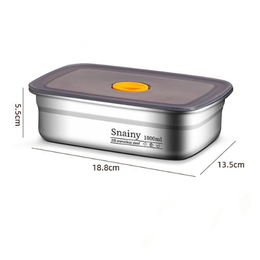 70% DE DESCUENTO | Caja De Comida Al Vacío De Acero Inoxidable Antibacteriana 316 (19 x 13.5 x5.5 cm).