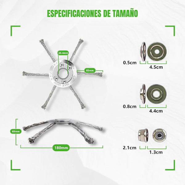 70% DE DESCUENTO | El Cabezal Del Cortacésped Tiene 6 Bordes De Acero Inoxidable