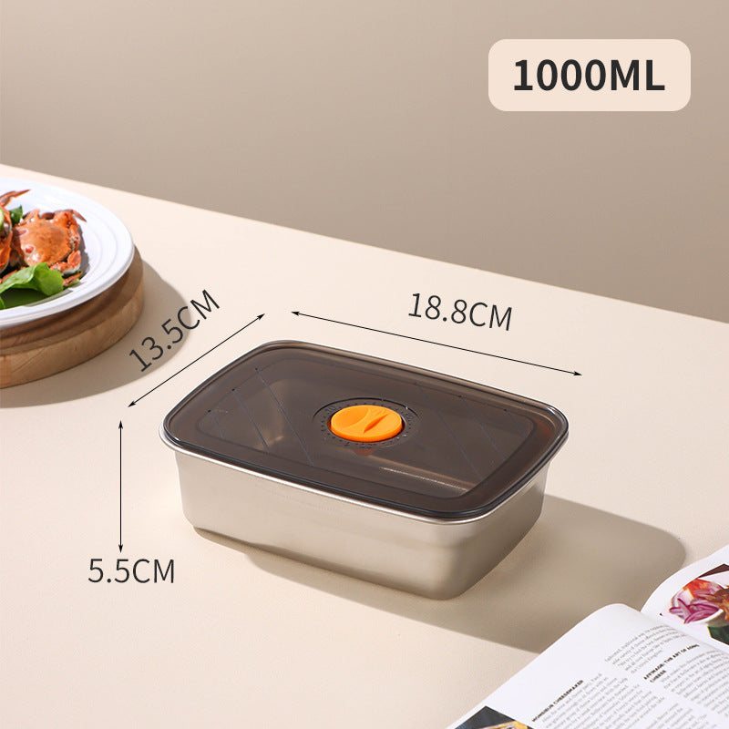 Recipiente Hermético de Acero Inoxidable 316 Premium – Sellado al Vacío, Antibacteriano y Seguro