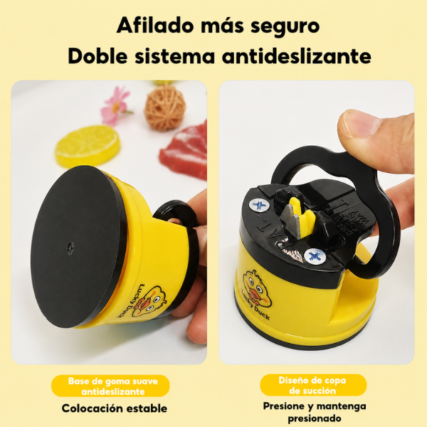70% DE DESCUENTO | Afilador de cuchillos práctico para la cocina, con base de succión antideslizante