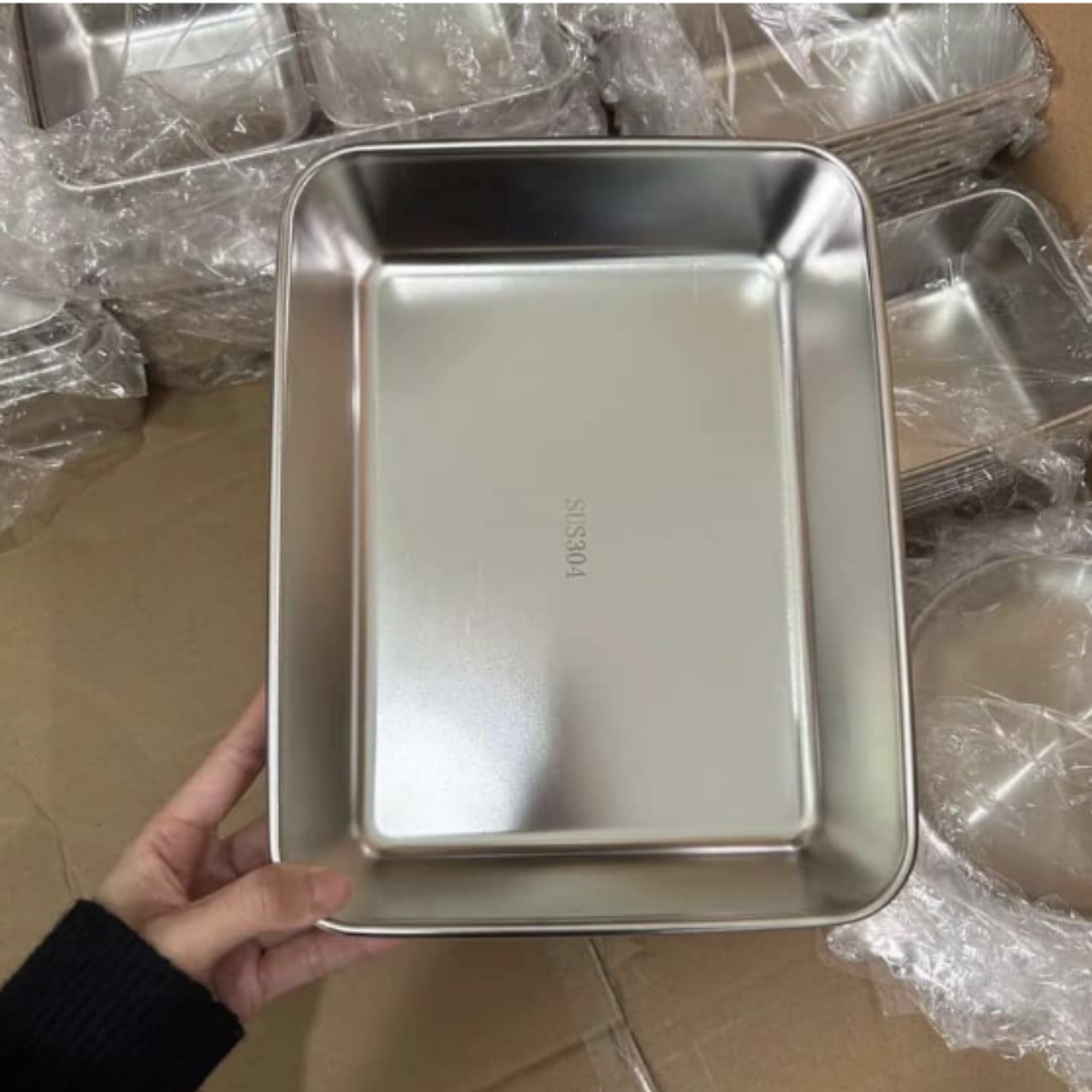 BANDEJA DE ACERO INOXIDABLE 304 PREMIUM - Mantiene los alimentos frescos hasta 5× más tiempo
