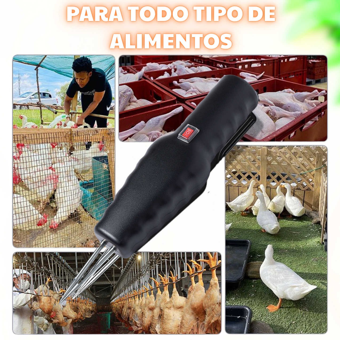 Desplumadora portátil manual para aves