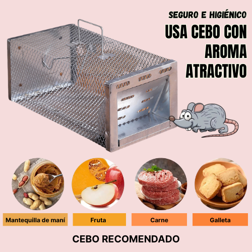 BestSeller™ - Trampa Humanitaria de Jaula para Atrapar Ratas, Ratones y Ardillas Vivas