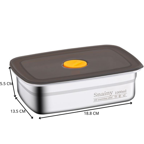 Recipiente para alimentos de acero inoxidable 316 + vacío – Frescura garantizada al 100%