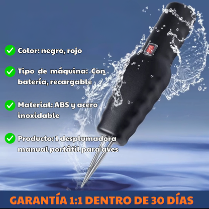 Desplumadora portátil manual para aves