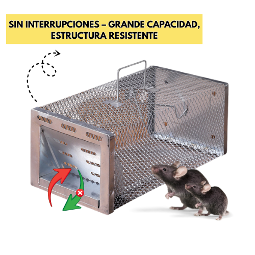 BestSeller™ - Trampa Humanitaria de Jaula para Atrapar Ratas, Ratones y Ardillas Vivas