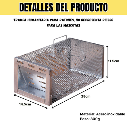 BestSeller™ - Trampa Humanitaria de Jaula para Atrapar Ratas, Ratones y Ardillas Vivas