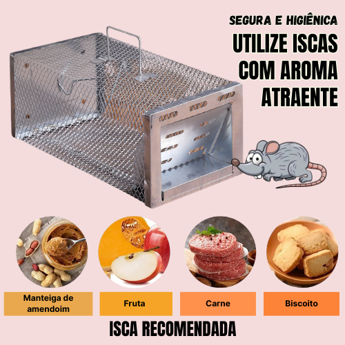 BestSeller™ - Armadilha Humanitária em Gaiola para Ratos, Camundongos e Esquilos Vivos