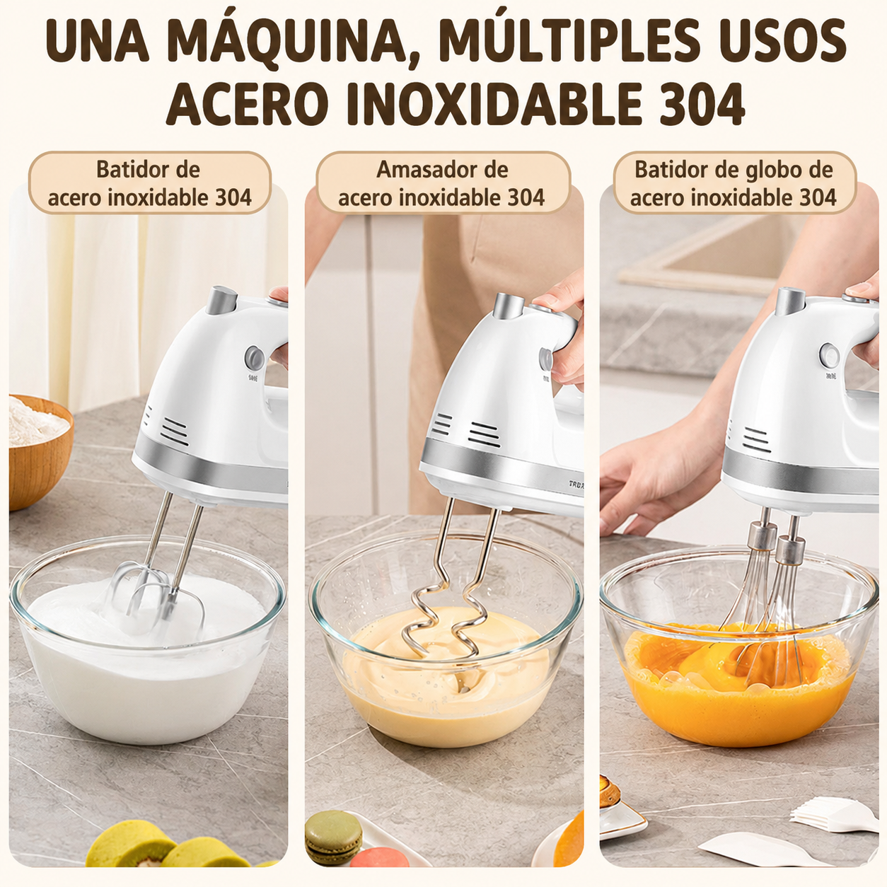 Batidora De Mano Scarlett HE-133 Multiusos Para Repostería Y Cocina En Casa