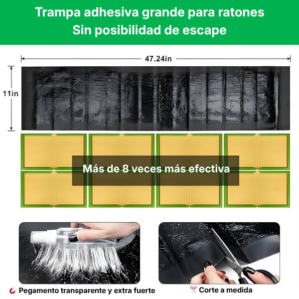 ⚡ Trampas adhesivas profesionales – tamaño extra grande para capturar más rápido