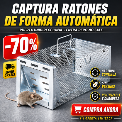 BestSeller™ - Trampa Humanitaria De Jaula Para Atrapar Ratas, Ratones Y Ardillas Vivas