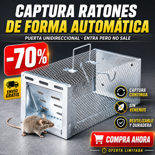 BestSeller™ - Trampa Humanitaria De Jaula Para Atrapar Ratas, Ratones Y Ardillas Vivas