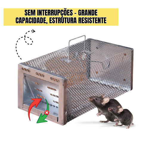 BestSeller™ - Armadilha Humanitária em Gaiola para Ratos, Camundongos e Esquilos Vivos