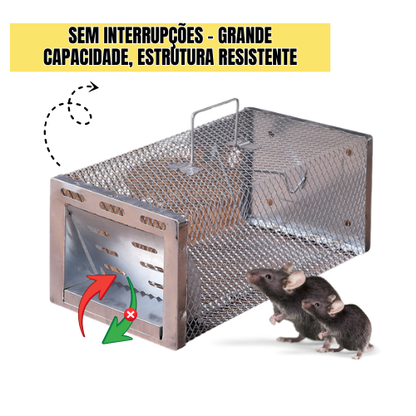 BestSeller™ - Armadilha Humanitária em Gaiola para Ratos, Camundongos e Esquilos Vivos