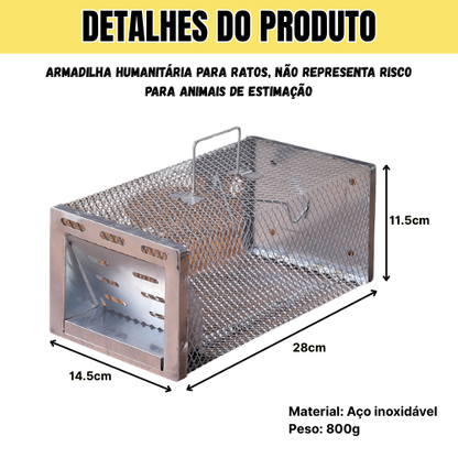 BestSeller™ - Armadilha Humanitária em Gaiola para Ratos, Camundongos e Esquilos Vivos