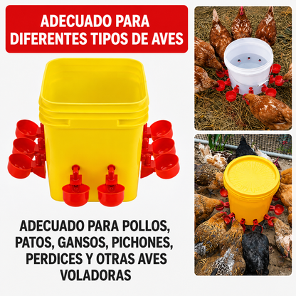 Bebedero automático para aves de corral – Para gallinas, patos, gansos y palomas – Llenado automático, ahorra tiempo y esfuerzo