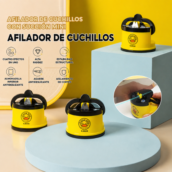 70% DE DESCUENTO | Afilador de cuchillos práctico para la cocina, con base de succión antideslizante