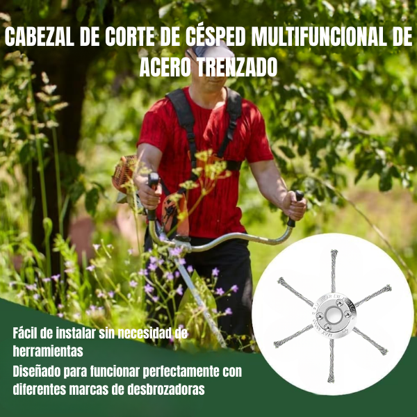 70% DE DESCUENTO | El Cabezal Del Cortacésped Tiene 6 Bordes De Acero Inoxidable