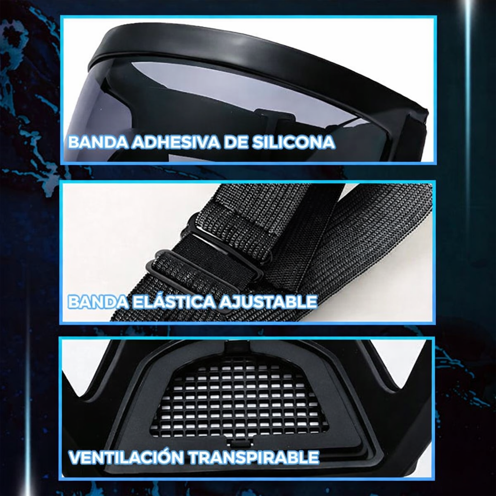 La Visera Protege El Rostro Del Polvo Fino Y De La Niebla