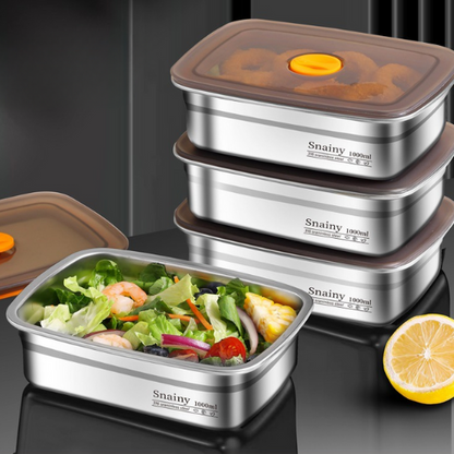 70% DE DESCUENTO | Caja De Comida Al Vacío De Acero Inoxidable Antibacteriana 316 (19 x 13.5 x5.5 cm)