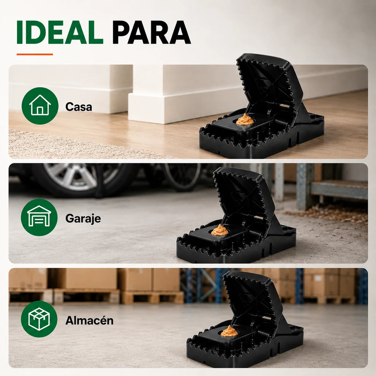 Trampa para Ratones Trapper T-Rex | Activación Rápida y Reutilizable