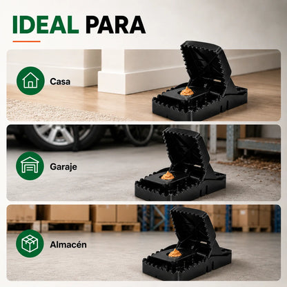 Trampa para Ratones Trapper T-Rex | Activación Rápida y Reutilizable