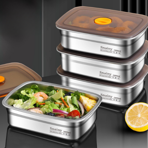 70% DE DESCUENTO | Caja De Comida Al Vacío De Acero Inoxidable Antibacteriana 316 (19 x 13.5 x5.5 cm).