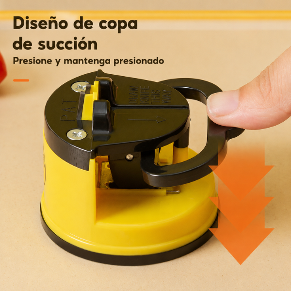 70% DE DESCUENTO | Afilador de cuchillos práctico para la cocina, con base de succión antideslizante