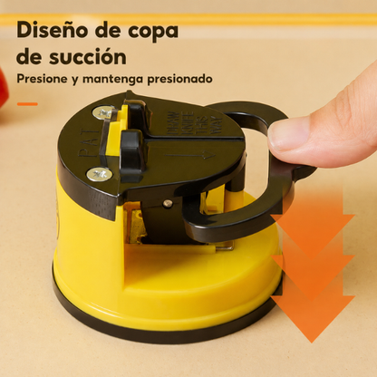 70% DE DESCUENTO | Afilador de cuchillos práctico para la cocina, con base de succión antideslizante