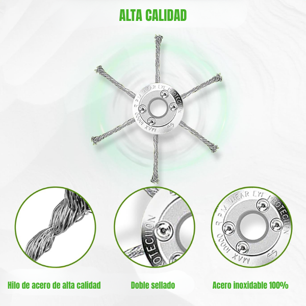70% DE DESCUENTO | El Cabezal Del Cortacésped Tiene 6 Bordes De Acero Inoxidable