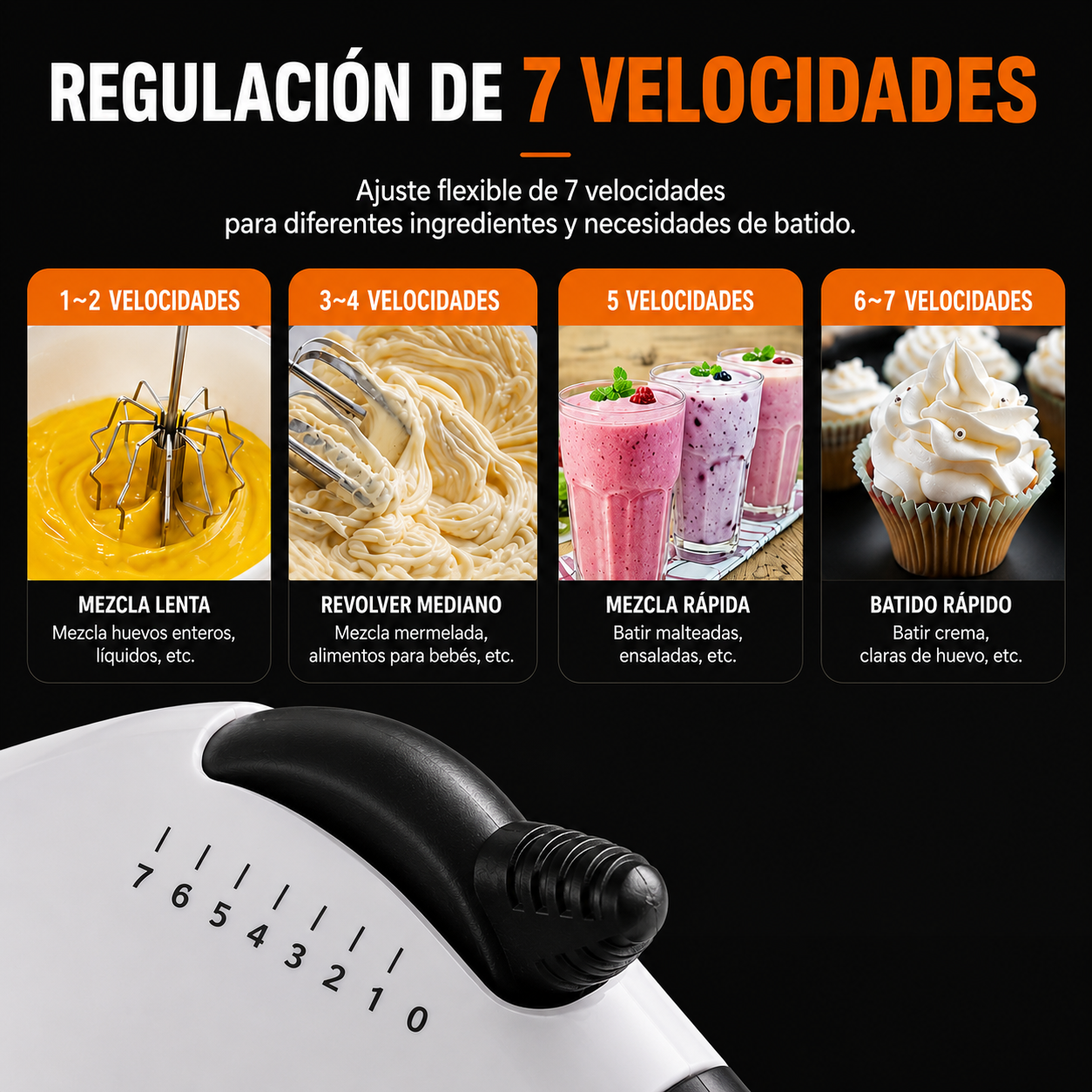 Batidora De Mano Scarlett HE-133 Multiusos Para Repostería Y Cocina En Casa
