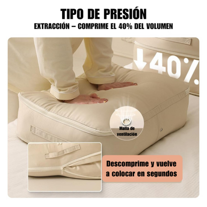 Bolsas Organizadoras de Compresión Automática para Edredones, Ropa, Mantas, Impermeables y a Prueba de Humedad (54x42x30cm)