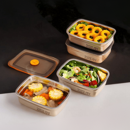70% DE DESCUENTO | Caja De Comida Al Vacío De Acero Inoxidable Antibacteriana 316 (19 x 13.5 x5.5 cm).
