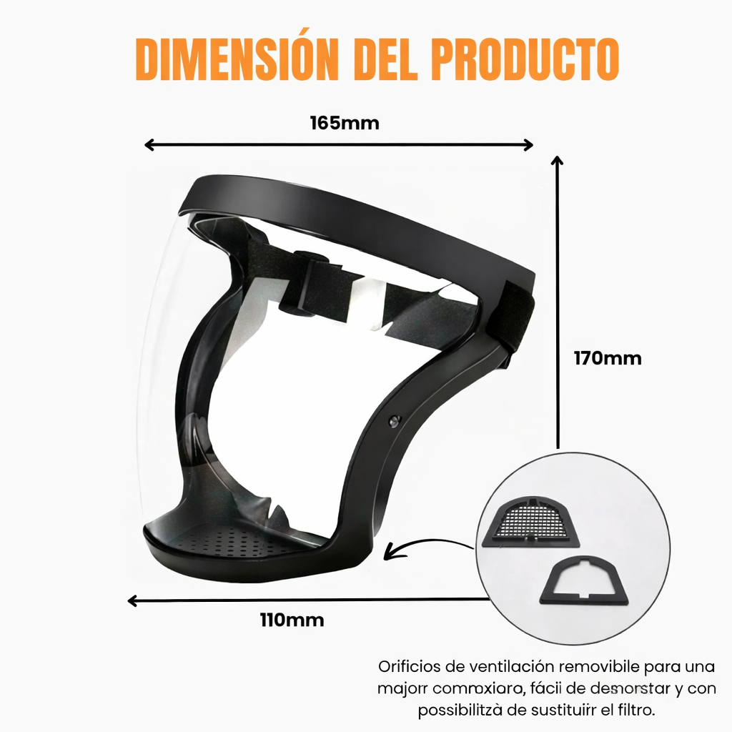 La Visera Protege El Rostro Del Polvo Fino Y De La Niebla