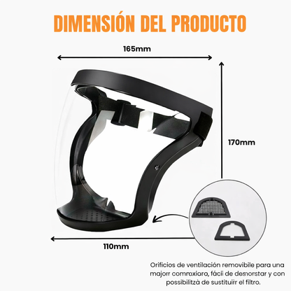 La Visera Protege El Rostro Del Polvo Fino Y De La Niebla