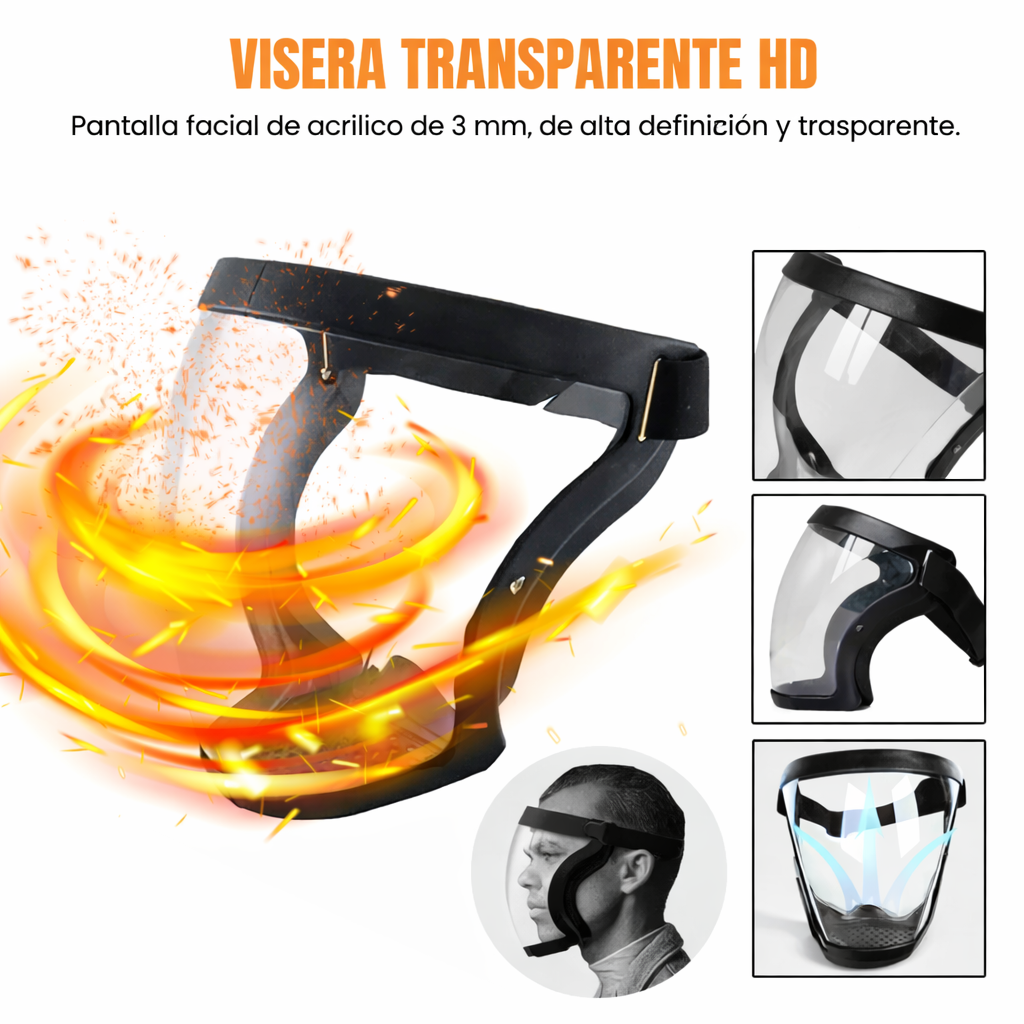 La Visera Protege El Rostro Del Polvo Fino Y De La Niebla
