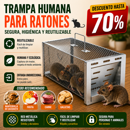BestSeller™ - Trampa Humanitaria para Ratones, Ratas y Ardillas Vivas