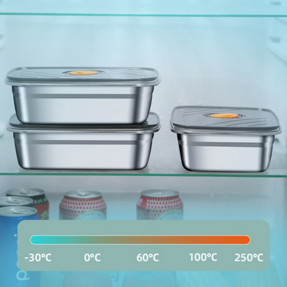 Recipiente antibacteriano al vacío para alimentos de acero inoxidable, tamaño grande de 1500 ml (19 × 14 × 8 cm)