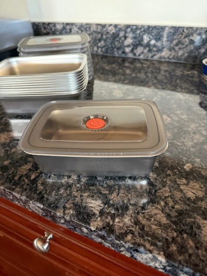 70% DE DESCUENTO | Caja De Comida Al Vacío De Acero Inoxidable Antibacteriana 316 (19 x 13.5 x5.5 cm)