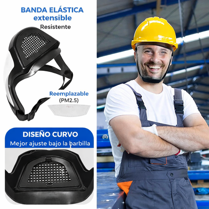 La Visera Protege El Rostro Del Polvo Fino Y De La Niebla