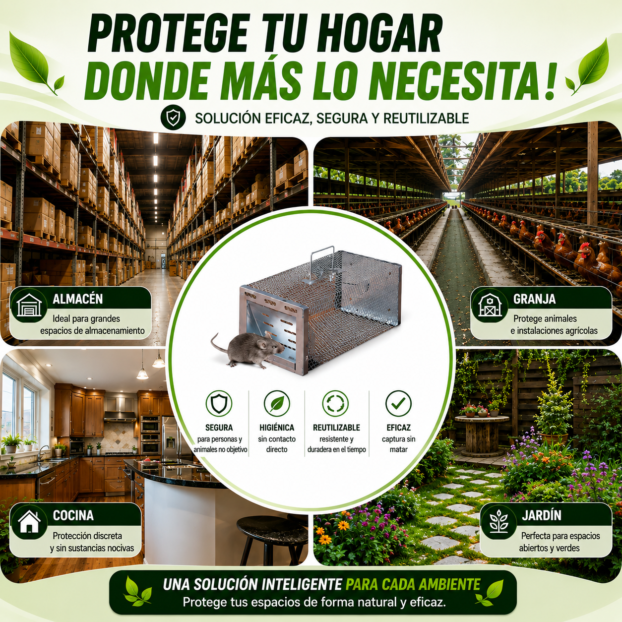 BestSeller™ - Trampa Humanitaria para Ratones, Ratas y Ardillas Vivas