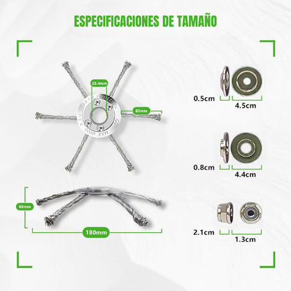 70% DE DESCUENTO | El Cabezal Del Cortacésped Tiene 6 Bordes De Acero Inoxidable