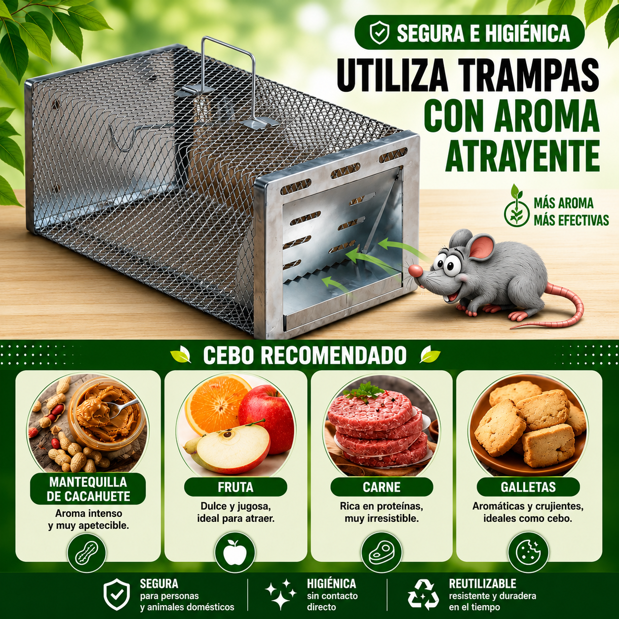 BestSeller™ - Trampa Humanitaria para Ratones, Ratas y Ardillas Vivas