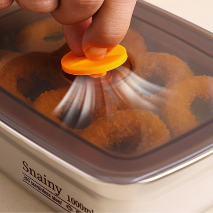70% DE DESCUENTO | Caja De Comida Al Vacío De Acero Inoxidable Antibacteriana 316 (19 x 13.5 x5.5 cm).