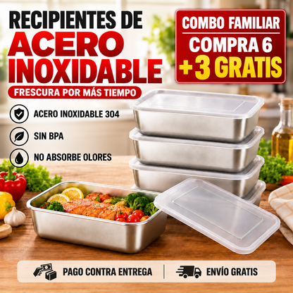 Cajas Para La Conservación De Alimentos, Bandeja Rectangular De Acero Inoxidable SUS304 (25x20x5cm)