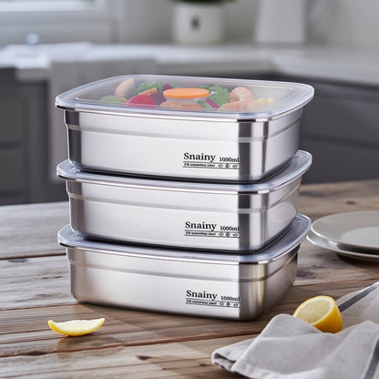 70% DE DESCUENTO | Caja De Comida Al Vacío De Acero Inoxidable Antibacteriana 316 (19 x 13.5 x5.5 cm).