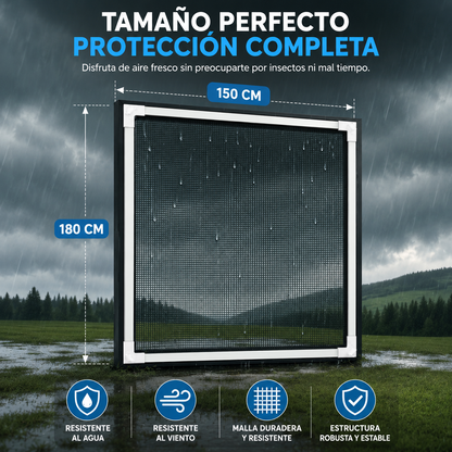 MALLA MOSQUITERA MAGNÉTICA PARA VENTANAS (1.50m x 1.80m)