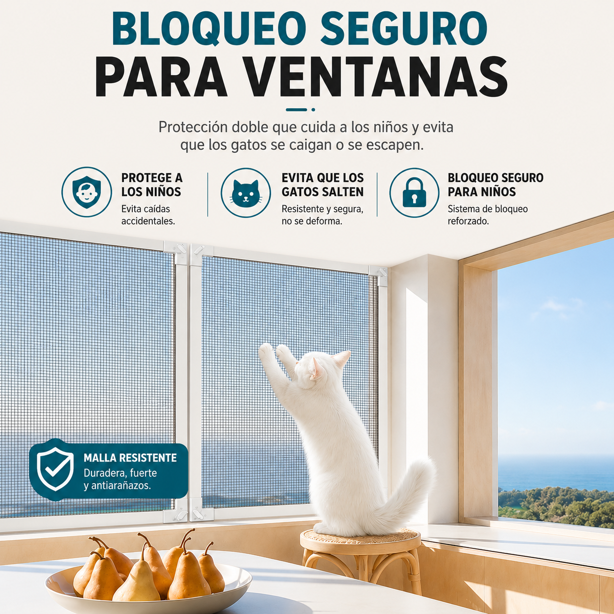 MALLA MOSQUITERA MAGNÉTICA PARA VENTANAS (1.50m x 1.80m)