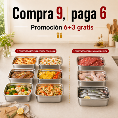 🛍️ Contenedor De Alimentos Duradero De Acero Inoxidable 316