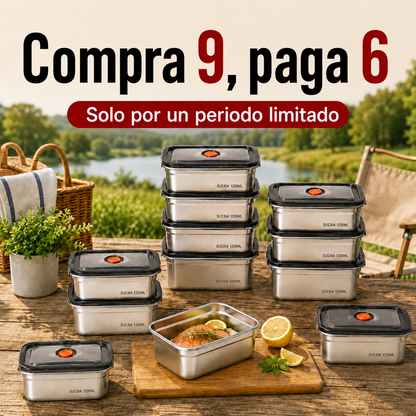 🛍️ Contenedor De Alimentos Duradero De Acero Inoxidable 316 - size 1500ML